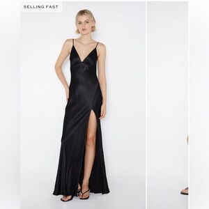 Bec + Bridge REN SPLIT MAXI DRESS - Black - Size S - NWT